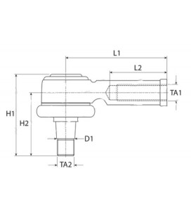 ROTULE DE DIRECTION ADAPTABLE JOHN DEERE AL150906 AL178283