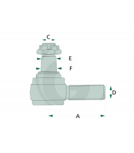 ROTULE DE DIRECTION ADAPTABLE FORD NEW HOLLAND 83959467 87494463