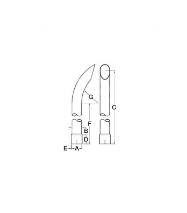 TUBE D'ECHAPPEMENT ADAPTABLE JOHN DEERE 6000 6010 AL115443