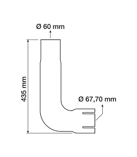 TUBE D'ECHAPPEMENT ADAPTABLE JOHN DEERE 6000 6010 AL115443