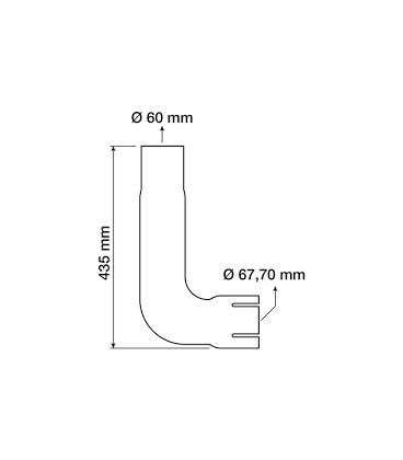 TUBE D'ECHAPPEMENT ADAPTABLE JOHN DEERE 6000 6010 AL115443