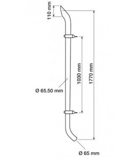 TUYAU D'ECHAPPEMENT ADAPTABLE JOHN DEERE AL116902 RE214751