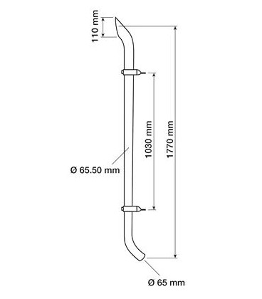 TUYAU D'ECHAPPEMENT ADAPTABLE JOHN DEERE AL116902 RE214751