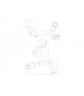 COUDE D'ECHAPPEMENT ADAPTABLE JOHN DEERE 6000 6005 6010  L110392