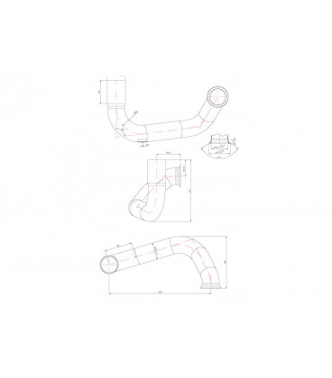 COUDE D'ECHAPPEMENT ADAPTABLE JOHN DEERE 6000 6005 6010  L110392