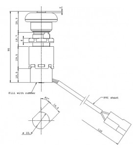 BOUTON POUSSOIR PRISE DE FORCE ADAPTABLE FIAT NEW HOLLAND 82013722 82021810 82027011