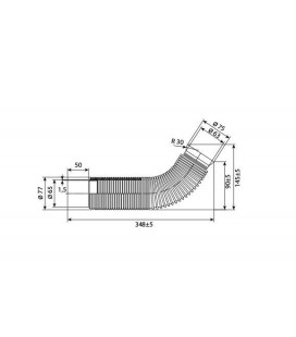 TUBE FLEXIBLE D'ECHAPPEMENT ADAPTABLE JOHN DEERE 6020 AL155630