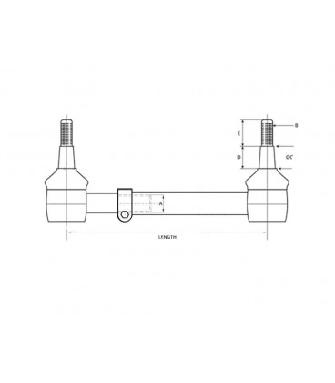 BARRE DE DIRECTION ADAPTABLE JOHN DEERE AL178030 AL37754 AL34264