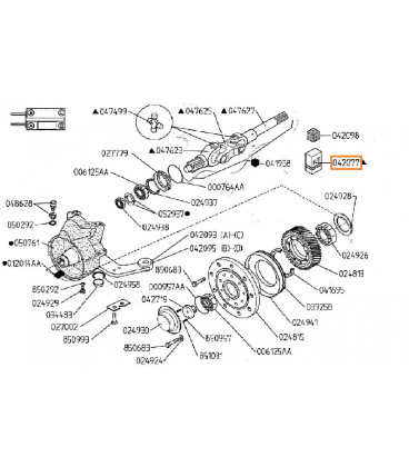 KIT JOINTS PONT AVANT MERLO 042077 ADAPTABLE