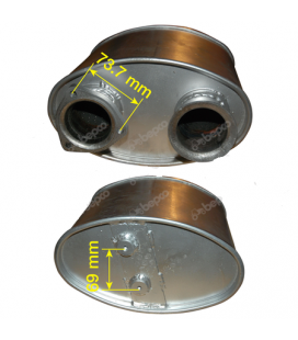 SILENCIEUX D'ECHAPPEMENT SOUS CAPOT ADAPTABLE JOHN DEERE AL11399 AL113991 AL78267