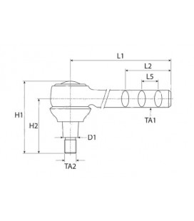 ROTULE DE BARRE DE DIRECTION GAUCHE ADAPTABLE FORD/NEW HOLLAND 81802849 87554821