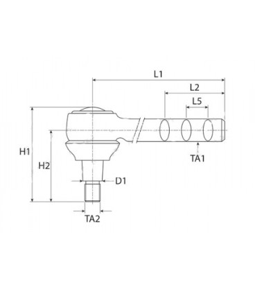 ROTULE DE BARRE DE DIRECTION GAUCHE ADAPTABLE FORD/NEW HOLLAND 81802849 87554821