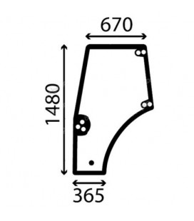 VITRE DE PORTE GAUCHE NEW HOLLAND 87620234 ADAPTABLE