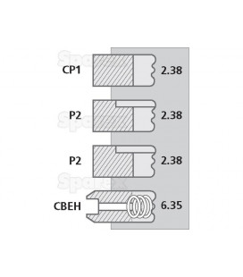 JEU DE 4 SEGMENTS ALESAGE 98.48 MM ADAPTABLE PERKINS LANDINI MASSEY FERGUSON 41158044 745763M91