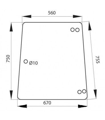 VITRE LATERALE ADAPTABLE FENDT 178810111150