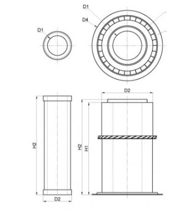 FILTRE A AIR INTERIEUR ADAPTABLE CASE IH RENAULT JOHN DEERE MANITOU 1504852 177179 1966964C1 85807052 6340329 85807052