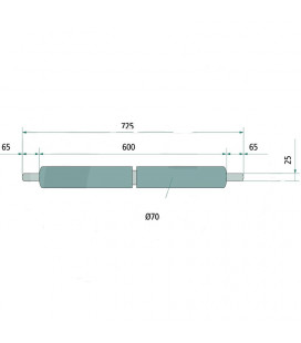 ROULEAU DE RENVOI DE TAPIS 600MM ADAPTABLE NEW HOLLAND BRAUD 944034674