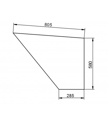 VITRE DE PORTE INFÉRIEURE DROITE BOMBÉE TEINTÉE ADAPTABLE DAVID BROWN CASE IH K262938 K303702