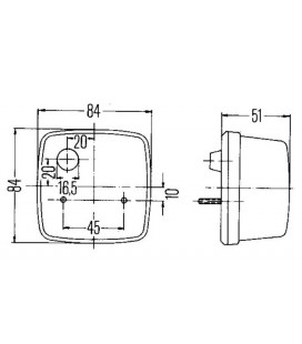 FEU DE POSITION AVANT CLIGNOTANT ADAPTABLE FENDT X830180096010 X830180032000