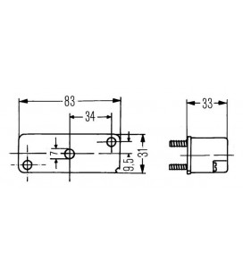 FEUX D'ECLAIRAGE DE PLAQUE ADAPTABLE FENDT X830180041000