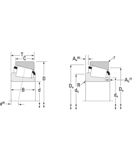 ROULEMENT A ROULEAUX CONIQUES A UNE RANGEE ADAPTABLE FENDT X623077000000 X623077100000 HM88649/2/610/2/QCL7C