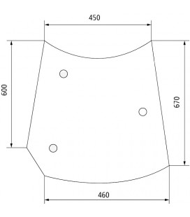 VITRE D'ANGLE GAUCHE ADAPTABLE NEW HOLLAND 84224147