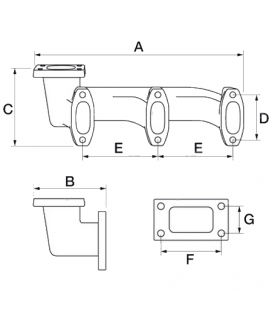 KIT COLLECTEUR D'ECHAPPEMENT 4 CYLINDRES ADAPTABLE DEUTZ SERIES 06 02102473 02161516 02168673 02242032