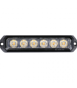 FEU FLASH 6 LED PLAT ORANGE 12/24V