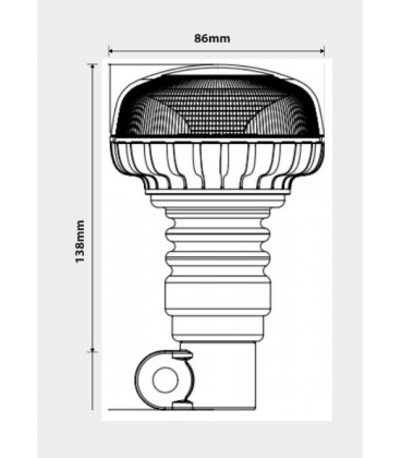 GYROPHARE COMPACT ASTRA LED FLEXIBLE 12 24V