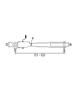 CHANDELLE DE RELEVAGE DROITE ADAPTABLE DEUTZ 02384370 04315452