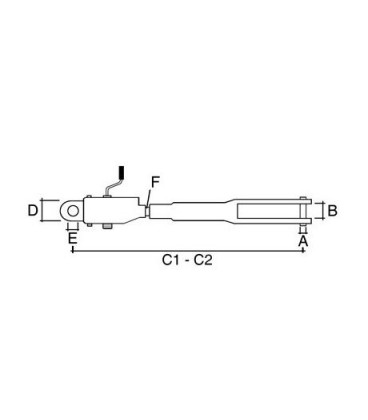 CHANDELLE DE RELEVAGE DROITE ADAPTABLE DEUTZ 02384370 04315452