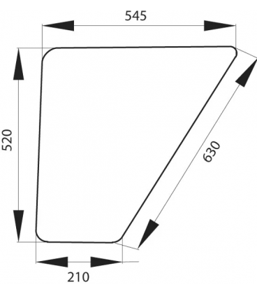 VITRE DE PORTE INFÉRIEURE ADAPTABLE FENDT 178810111140