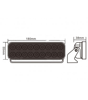 PHARE DE TRAVAIL ORIENTABLE A LED RECTANGULAIRE 2135 LUMENS 10-30V