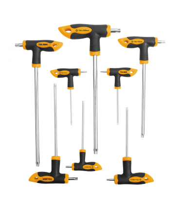 KIT 8 CLES TORX TYPE POIGNEE EN T TOLSEN