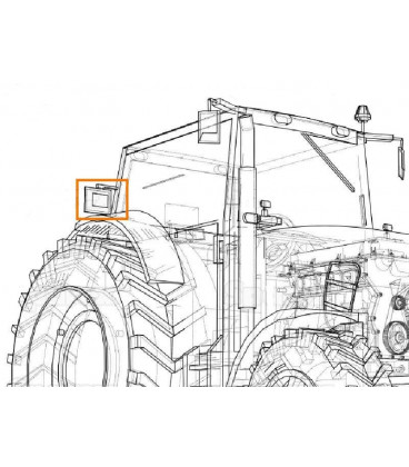 PHARE DE TRAVAIL A LED 4200 LUMENS POUR TRACTEUR NEW HOLLAND T6000 T7000