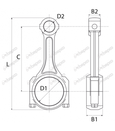 BIELLE CASE IH 711043R31 D111