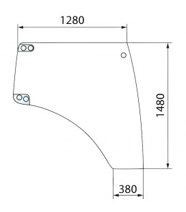 VITRE DROITE ADAPTABLE FENDT 737812045050 737812045051