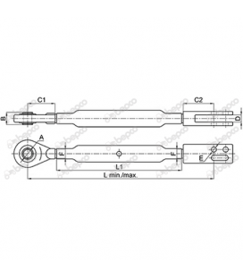 CHANDELLE REGLABLE AVEC BOITIER ADAPTABLE FORD 83935266 87295850 E0NN569DA E2NN569BA ENN569DA