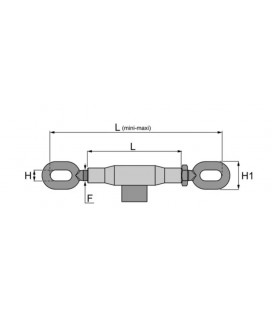 TENDEUR POUR STABILISATEUR A CHAINE 16 MM LG 245-315