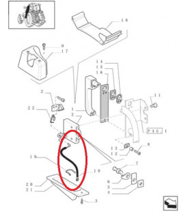 CABLE DE COMMANDE DE SERRURE DE PORTIERE ADAPTABLE NEW HOLLAND 82016403