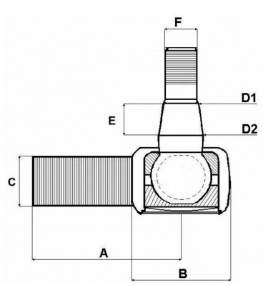 ROTULE DE DIRECTION PAS A GAUCHE ADAPTABLE RENAULT 6000504270 7700504270 7700504271 7700679127 7700689127