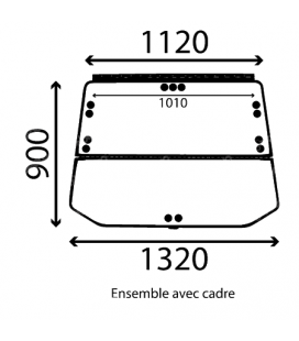 KIT CADRE ET VITRES HAYON ARRIERE ADAPTABME FORD SERIES 10 D6NN94422A12H E3NN94422A12AA 83947031