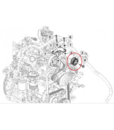 POULIE TENDEUR DE COURROIE ADAPTABLE JOHN DEERE AL206008