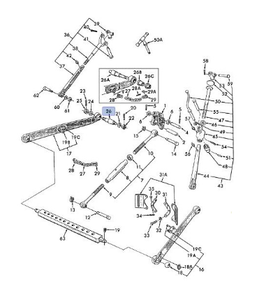 ARBRE DE BRAS DE RELEVAGE INFERIEUR ADAPTABLE FORD 81801639 - C5NNN563A