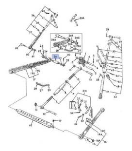 ARBRE DE BRAS DE RELEVAGE INFERIEUR ADAPTABLE FORD 81801640 NCA563C