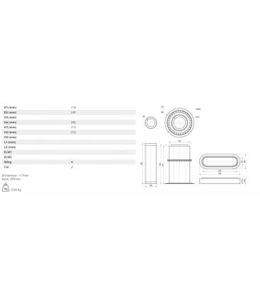 FILTRE A AIR EXTERNE ADAPTABLE JOHN DEERE AL78869 - JXAL78869