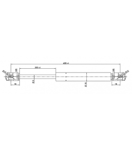 VERIN A GAZ ADAPTABLE MASSEY FERGUSON 3901111M1E485 F300 C200