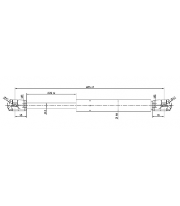 VERIN A GAZ ADAPTABLE MASSEY FERGUSON 3901111M1E485 F300 C200