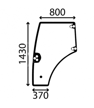 VITRE DE PORTE GAUCHE ADAPTABLE CASE IH NEW HOLLAND 84396396