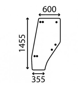 VITRE DE PORTIERE GAUCHE ADAPTABLE LANDINI BLIZZARD ET MASSEY FERGUSON 3547695M1